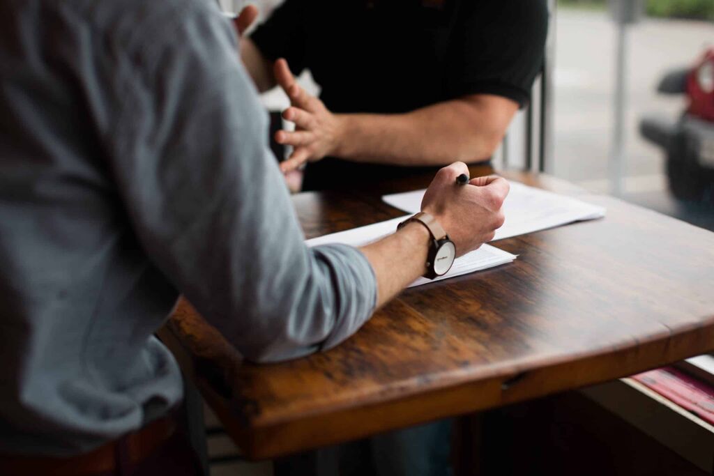 Two men Discussing a deal