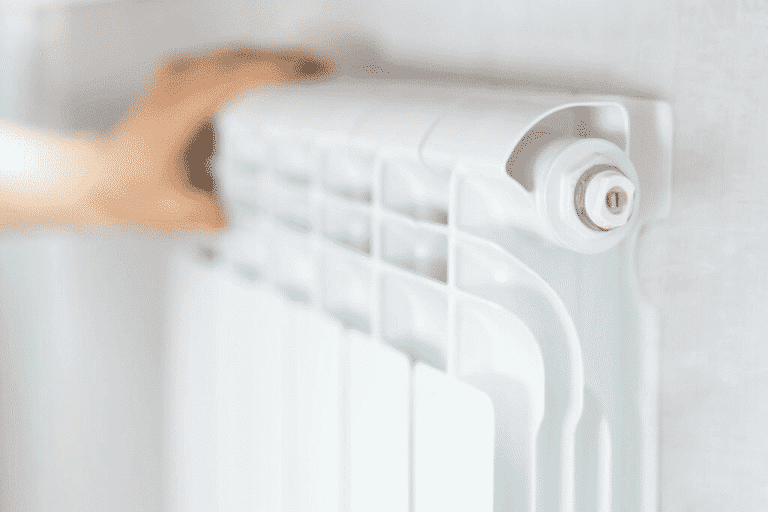 White Radiator Mounted on the wall